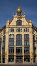 View from the historic building of the bank branch of the Commerzbank in Leipzig