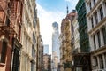 View of the historic buildings along Greene Street in New York City