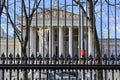 Parliaments building and iron fence