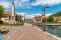 View of historic center of Omegna village, located on the coast of Lake Orta in Piedmont.