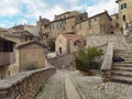 View of the historic center of Roccantica medieval little town in Lazio, Italy