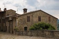 View of the historic center of Vigoleno medieval village in Emilia Romagna