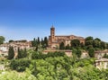 View of the historic centre of Siena with the Church of Santa Maria dei Servi, Tuscany