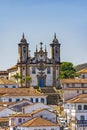 View of the historic city of Ouro Preto in the state of Minas Gerais Royalty Free Stock Photo
