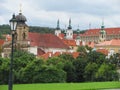 View of historic city Prague, nice old landmarks and buildings, roofs and towers. Czech Republic, Europe Royalty Free Stock Photo