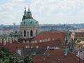 View of historic city Prague, nice old landmarks and buildings, roofs and towers. Czech Republic, Europe Royalty Free Stock Photo