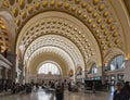 The view of the historic Great Hall of Washington Union Station Royalty Free Stock Photo