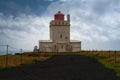 view of the historic landmark Dyrholaey lighthouse Royalty Free Stock Photo