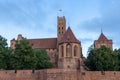 View of the historic Malbork Castle in northern Poland Royalty Free Stock Photo