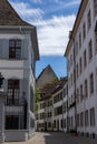 View of the historic old city center in downtown Basel