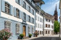 View of the historic old city center in downtown Basel