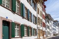 View of the historic old city center in downtown Basel