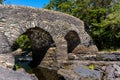 View of the historic Old Weir Bridge at The Meeting of The Waters in Killarney National Park Royalty Free Stock Photo