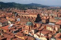 View of the historic part of the city with Basilica di San Petronio, Piazza Maggiore and church in Bologna