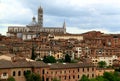 View of the historic part of the city of Siena with the Duomo di Siena in the Tuscany region of Italy Royalty Free Stock Photo