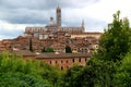 View of the historic part of the city of Siena with the Duomo di Siena in the Tuscany region of Italy Royalty Free Stock Photo