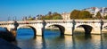 Pont Neuf over Seine river in Paris Royalty Free Stock Photo