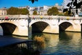 Pont Neuf over Seine river in Paris Royalty Free Stock Photo