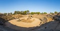 View of the historic ruins of Roman Amphiteater of Merida