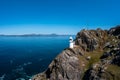 View of the historic Sheep`s Head Lighthouse on the Muntervary Peninsula in County Cork of Ireland