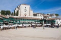 View of historic small town Chinchon near Madrid. Royalty Free Stock Photo