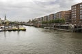 View of Historic Speicherstadt district, Hamburg, German city.