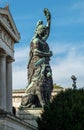 View of the historic statue Bavaria in Munich in Germany