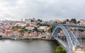 View of the historic town centre of Porto with the Rio Duoro River.   Porto, Portugal Royalty Free Stock Photo