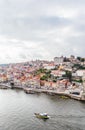 View of the historic town centre of Porto with the Rio Duoro River.   Porto, Portugal Royalty Free Stock Photo