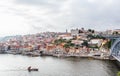 View of the historic town centre of Porto with the Rio Duoro River.   Porto, Portugal Royalty Free Stock Photo
