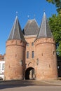 View of the historic town gates in a summer morning