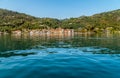 View of historic village Pella on the western shore of Lake Orta, Italy Royalty Free Stock Photo