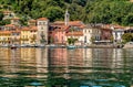 View of historic village Pella on the western shore of Lake Orta, Italy Royalty Free Stock Photo