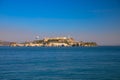 View of Historical Alcatraz Prison Island in San Francisco