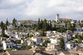 View of the historical city of Granada, Spain. Royalty Free Stock Photo