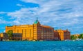 View of historical mill Molino Stucky, which is now The hotel Hilton Molino Stucky Venice, on the island of Giudecca