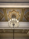 View of historical, old, classical chandelier