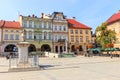 View of the historical part of Bielsko Biala in the summer, sunny day