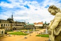 Historical sculpture in front of Zwinger in Dresden