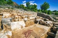 View of the historical site of Lavrion Ancient Silver Mines Royalty Free Stock Photo