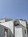 View of historical street in the old town Faro, Algarve, Portugal. Royalty Free Stock Photo