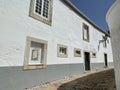 View of historical street in the old town Faro, Algarve, Portugal. Royalty Free Stock Photo