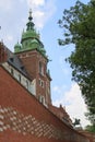 view of historical tower of Sigismund (Wieza Zygmuntowska) with Royalty Free Stock Photo