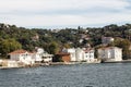 View of historical, traditional mansions by Bosphorus in Kanlica area of Asian side of Istanbul.