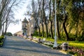 View of historical urban Gulhane Park in the Eminonu district of Istanbul. Topkapi Palace.Turkey. Royalty Free Stock Photo