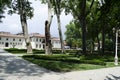 View of historical urban Gulhane Park in the Eminonu district of Istanbul. Turkey. Royalty Free Stock Photo