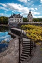 A view at the historical water castle Chenonceaux