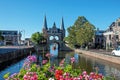 View on the historical Water Gate in the city Sneek in Friesland the Netherlands Royalty Free Stock Photo