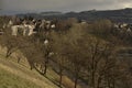 View of History castel museum of Bern from Rosengarten on sunset . Switzerland. Royalty Free Stock Photo