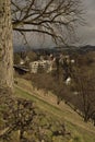 View of History castel museum of Bern from Rosengarten on sunset . Switzerland. Royalty Free Stock Photo